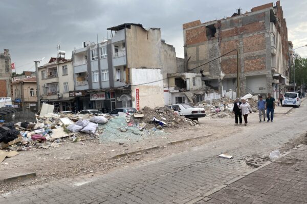 The devastation of the recent earthquake in Turkey.