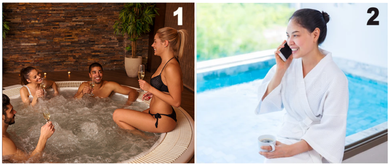 Example of cultural appropriateness: advertising for a well known hot tubs company.