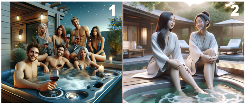 Example of cultural appropriateness: advertising for a well known hot tubs company.