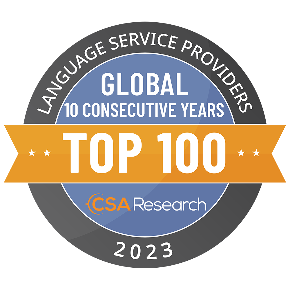 MediaLocate has been ranked by CSA the 77th largest LSP (Language Service Provider) worldwide
